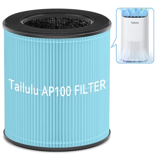 Purificadores de ar para casa grande sala de até 1500 pés², filtro purificador de ar para purificador de ar Tailulu AP100, filtro HEPA H13 verdadeiro 3 em 1, 1 peça (azul)