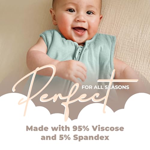 Image of Sleeveless Soft Baby & Toddler Sleeping Sack, Breathable with Adjustable Feet Cuffs & Anti-Slip Grip