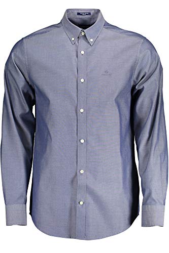 GANT Reg Pinpoint Oxford BD, Persiano Blu, 4X-Large Uomo