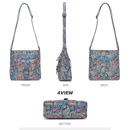 Image of Crossbody Bags for Women Medium PU Leather Multi Pocket Shoulder Purses