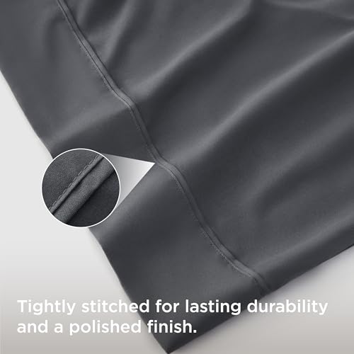 Bedsure King Size Pillow Cases Set of 4 - Dark Grey Brushed Microfiber Pillowcases 4 Pack, Super Soft and Cozy Pillow Case Cover with Envelope Closure, Wrinkle, Fade and Stain Resistant, 20x36 Inches