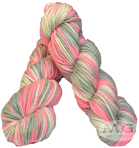 Image of M.G ENTERPRISE Os wal Knitting Yarn Thick Chunky Wool, Varsha Pink Grey 400 gm Best Used with Knitting Needles, Crochet Needles Wool Yarn for Knitting. by M.G ENTERPRISE Os walG
