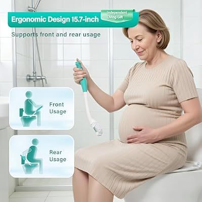 Fanwer Toilet Aids for Wiping,Long Reach Comfort Bottom Buddy Extends Your Reach Over 15,Butt Wiper for Disabled,Elderly