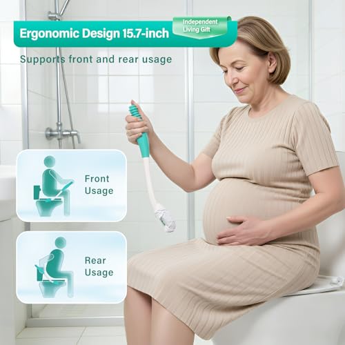 Fanwer Toilet Aids for Wiping,Long Reach Comfort Bottom Buddy Extends Your Reach Over 15",Butt Wiper for Disabled,Elderly