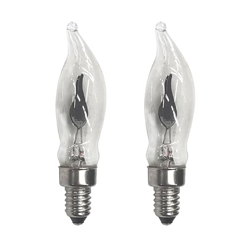 Premier RF7 2 X Spare Christmas Candle Flicker Bulb Lamp Clear New