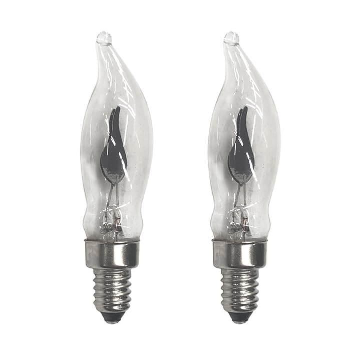 Premier RF7 2 X Spare Christmas Candle Flicker Bulb Lamp Clear New, Warm White, 2 Count (Pack of 1)