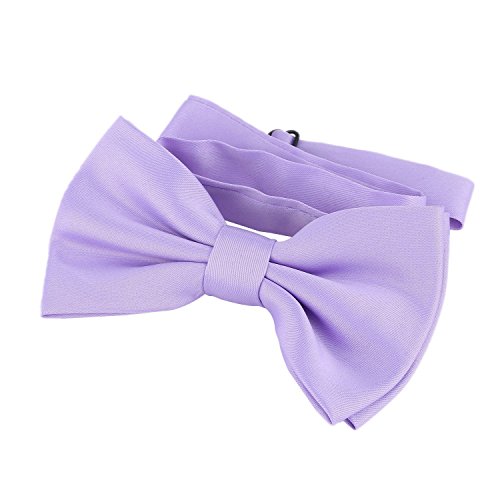 DonDon pajarita corbatín lila ya atado ajustable