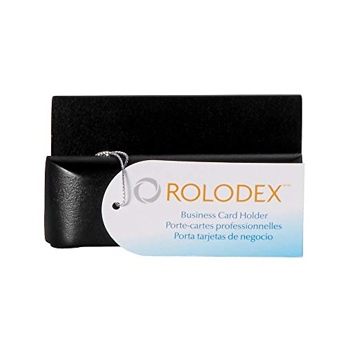 Rolodex Wood Tones Collection Business Card Holder, 50-Card, Black (62522) #TOP1