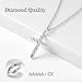 DEARMAY Sterling Silver Plated Cross Necklace for Women, Cute Dainty Diamond CZ Cubic Zirconia Cross Pendant Necklaces Simple Silver Chain Necklaces Jewelry for Women Gift