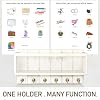 Rebee Vision Pine Wooden Key Holder Wall Mount with Mail Organizer Basket – Rustic Farmhouse Wall Decor for Living Room – Vintage Key Rack & Storage Organizer for Home Essentials (Whitewash) #3