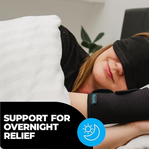 VITTO Wrist Support - Arthritis, RSI, Sprain, Fracture, Carpal Tunnel Wrist Splint w/Adjustable Velcro Wrist Straps, Removable Metal Plate - Unisex Wrist Supports for Everyday Use (Left Hand, S-M) - Image 4