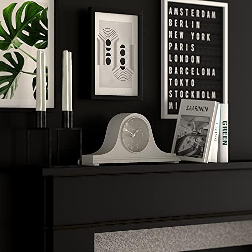 NEWGATE® Time Machine Mantel Clock Perfect Addition to the Bedroom, Office or Living Room (Overcoat Grey)