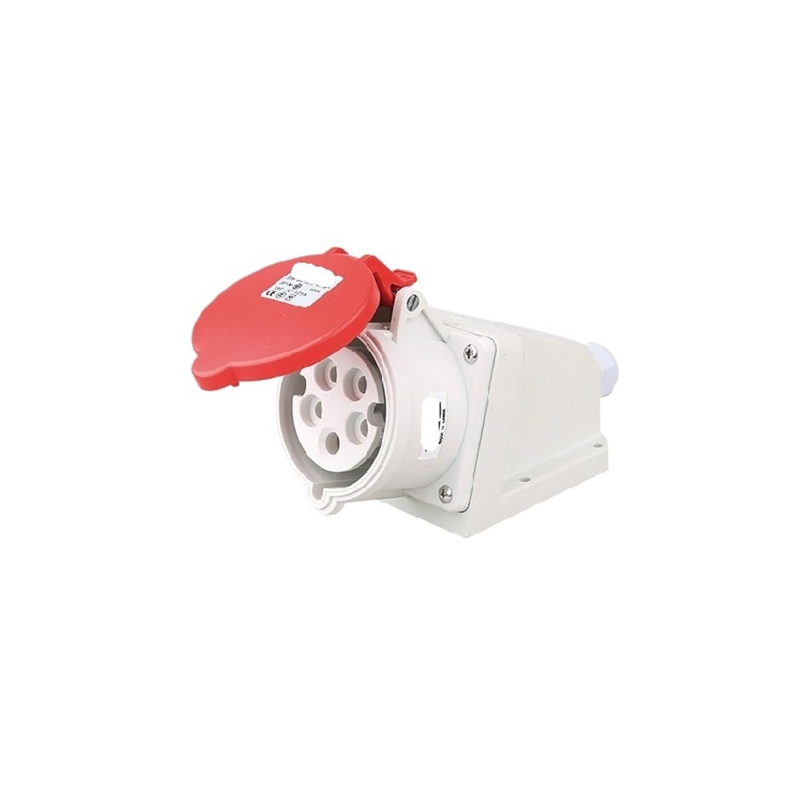 Base industrial de 5 bornes de 16A con toma estanca IP44 apta para cables trifásicos externos