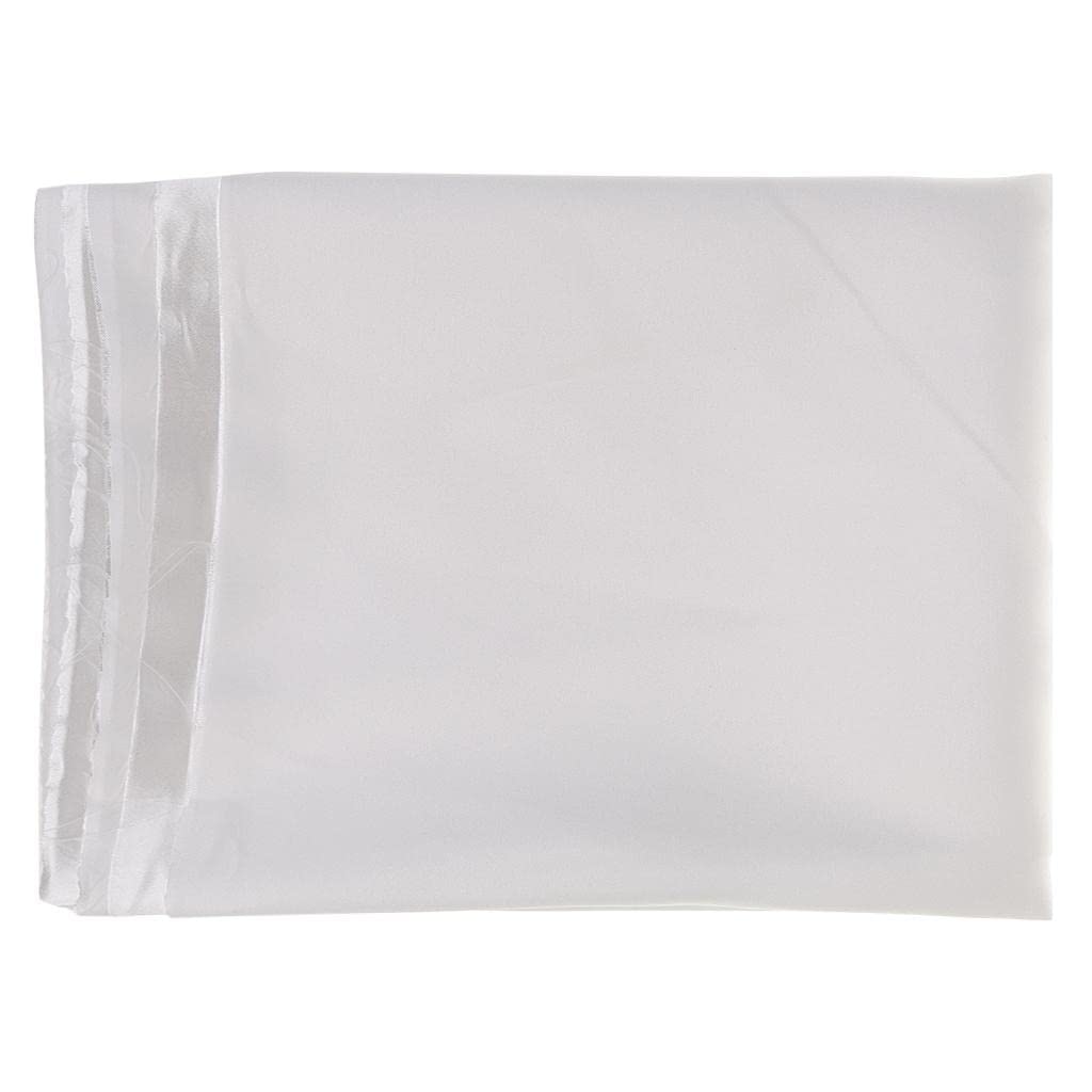 Enakshi Luxury Solid Plain Silk Satin Multi-Use Cloth in Lustrous White-image-30