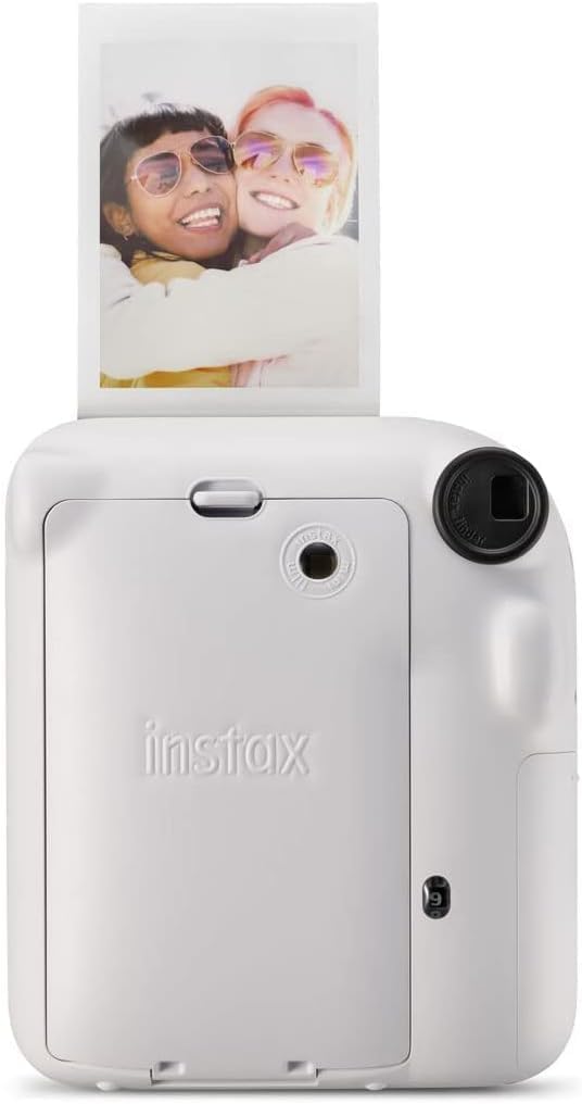Fujifilm Instax - Camera Mini 12 in argilla bianca con confezione da 10 pellicole