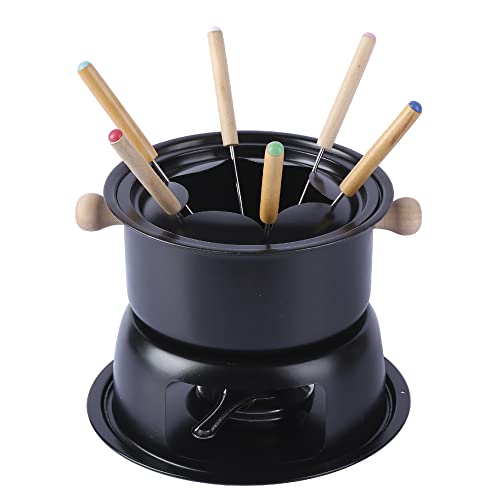 Conjunto Fondue Lucerna preto 11 peças