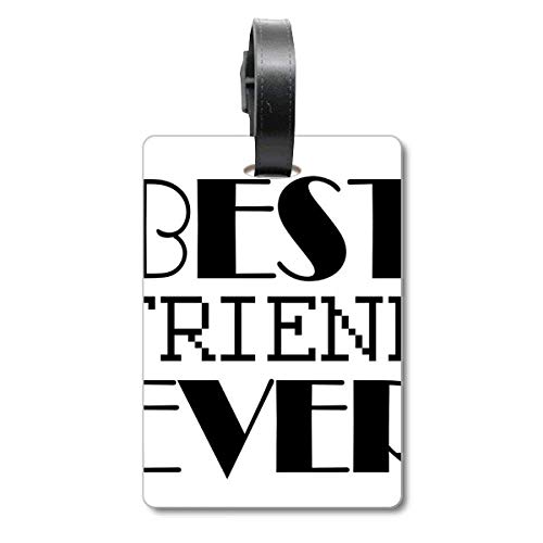 Étiquette d'identification pour valise voyage Best Friend Ever en pvc souple
