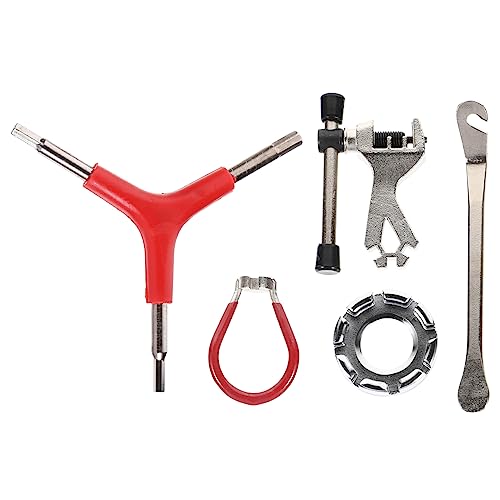 MUSISALY 1set Y-Type Bike Wrench Tool Kit Chain Splitter Tire Lever and Multi-Function Wrench for Efficient Repair and Maintenance Compact Cycling Tools