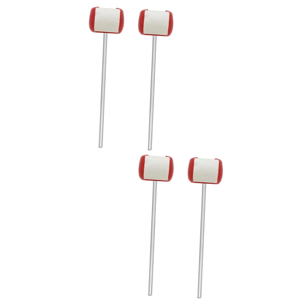 FAVOMOTO 4 Pcs Set Drum Accessories Bass Drum Beater Thinner Felt Beater for Kick Pedal