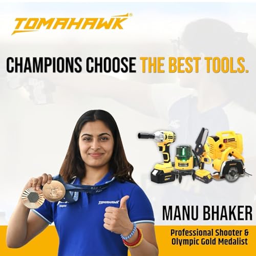 Image of Tomahawk EPS-C10 550W Electric Paint Sprayer with 100% Copper Motor, 1000ml Tank, 3 Nozzles (1.0 /1.8 /2.5mm), HVLP High Flow 800ml /min for Home & DIY Painting (Yellow)
