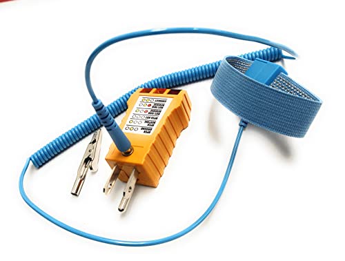 Image of ESD Ground Point & Outlet Circuit Tester, ESD Grounding Wristband for Controlling Static Electricity (1 Set) (STI-61-038)