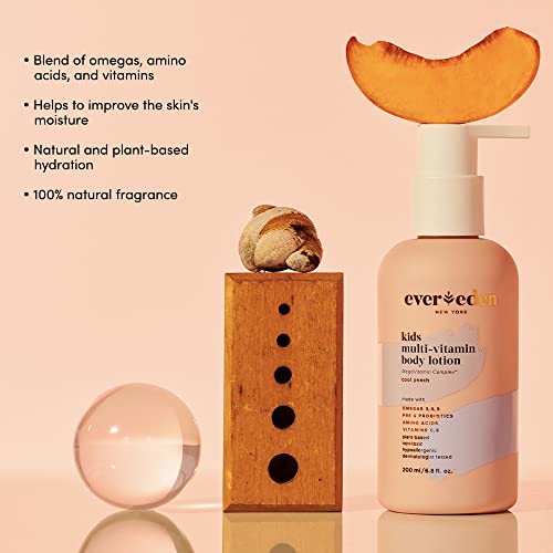 Evereden Kids Body Lotion: Cool Peach, 6.8 Fl Oz. | Plant Based And Natural Kids Skin Care | Non-Toxic And Organic Ingredients | Multi-Vitamin Skin Care For Kids #TOP1