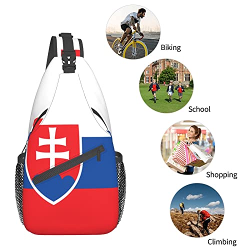 Mochila bandolera unisex con diseño de bandera de Eslovaquia miniatura 7
