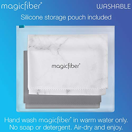 Magicfiber Microfiber 13-13.3 Inch Macbook Pro, Air Sleeve Case (2 Pack) Light Protection And Screen Cleaning For Slim 13-Inch Laptop - Ultra Soft Premium Microfiber In Black, White Marble #TOP5