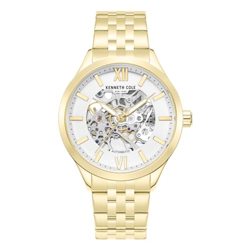 Image of Kenneth Cole Automatic Silver White Round Dial Men's Watch | Stainless Steel Strap Material | Watches for Men Analog - KCWGY0103803MNW