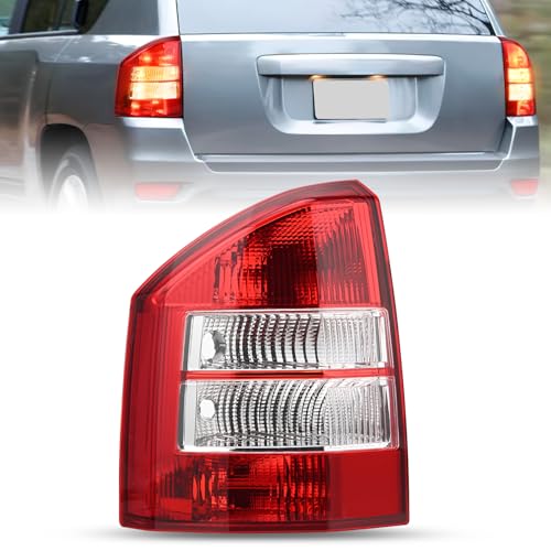 Image of Nilight Taillight Assembly Compatible with 2007 2008 2009 2010 Jeep Compass | Tail Light OE Style Rear Lamp Replacement Driver Side