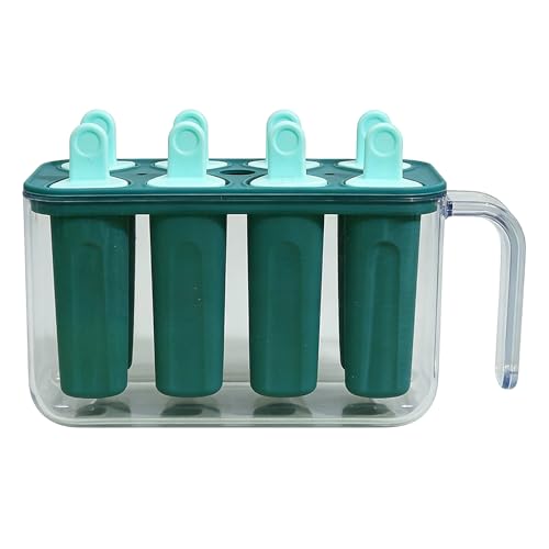 Stampo per ghiaccioli riutilizzabile - Contenitore per congelatore a 8 cavità a facile rilascio con bastoncini,Stampo per Ghiaccioli Fatto in Casa con Bastoncini Inclusi - per Casa Cucina Festa Bar Yo