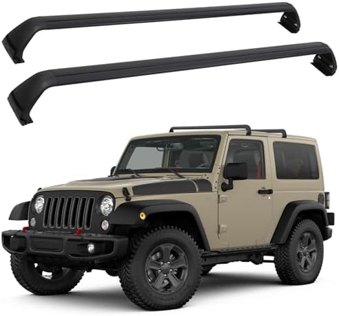 Hooke Road Roof Rack Cross Bars For Jeep Wrangler JK JL Gladiator JT In