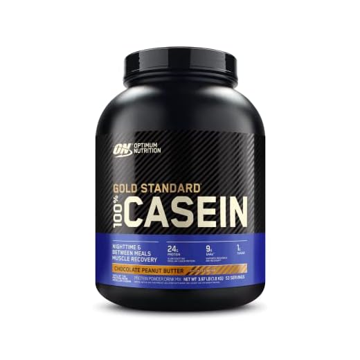Optimum Nutrition Casein Powder, Chocolate Peanut Butter, 4 Pound