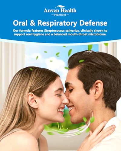 Anven Health Oral Probiotics Lozenges for Fresh Breath & Gum Support - Mineral Fusion with Zinc + Calcium for Dry Mouth Comfort, Enamel Care, Mint Flavor with Xylitol - 90 Lozenges, Sugar-Free — view 6