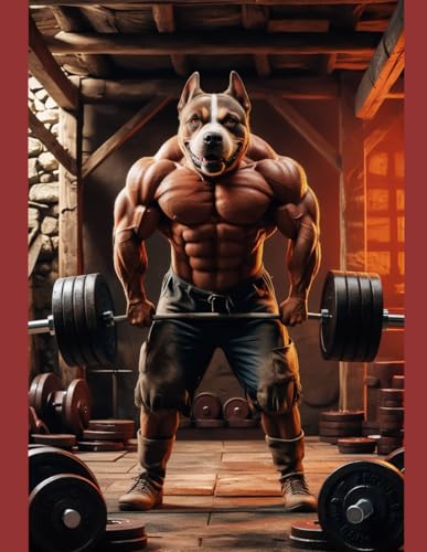 Notebook with Cover of Muscular Dog for Pet Lovers: Fun design of a strong dog ? great for school notes and everyday studies