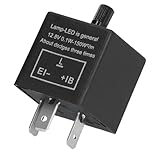 Ywdiml CF14 EP35 Car Electronic Flasher Relay, 3-Pin 12V Adjustable Vehicle LED Turn Signal Light Relays, Automotive Hazard Warn Fixing Hyper Blinker Flash Accessories, Universal Fit