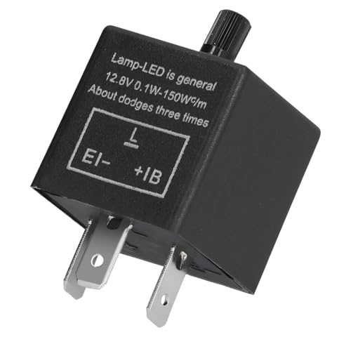 Ywdiml CF14 EP35 Car Electronic Flasher Relay, 3-Pin 12V Adjustable Vehicle LED Turn Signal Light Relays, Automotive Hazard Warn Fixing Hyper Blinker Flash Accessories, Universal Fit