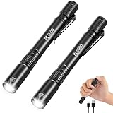 2Pack Pen Flashlight Rechargeable PL9000, 5Mode...