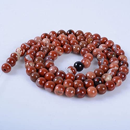Perles de jaspe rouge 4mm pierre naturelle en fil de 40cm pour création de bijoux uniques