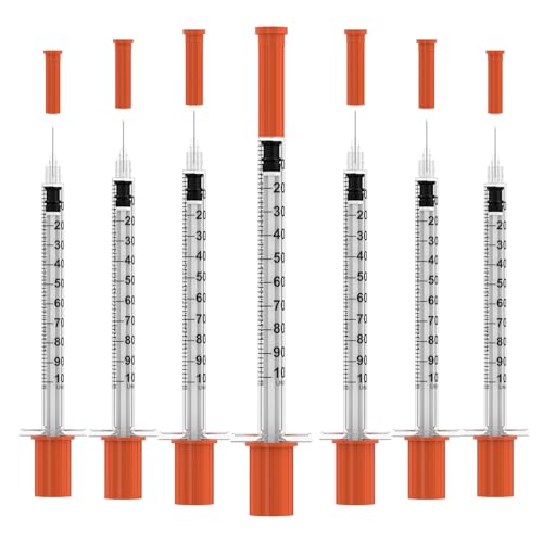 U-100 Disposable Insulin Syringes with Needle,1ml/cc,30G 5/16