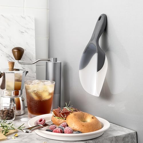 Image of Spring Chef Magnetic Ice Scoop for Freezer, BPA-Free Food Scooper, Gray