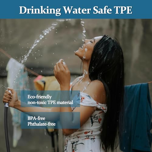 Gnimihz Garden Hose 100 ft, Made of TPE (BetterThan PVC/Hybrid Polymer), Lightweight yet Durable Water Hose with Ergonomic Grip, Drinking Water Safe Material, All-Weather, 3/4" GHT Fittings by Gnimihz - Used condition - Image 7