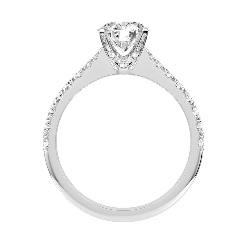 3.2 Carat (ctw) Moissanite Engagement Rings for women Platinum Plated Silver Ring moissanite rings3