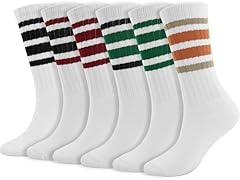 6 Pairs - White Mix Color 4