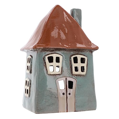 Shudehill Giftware Ceramic Village Pottery Bright Colour Range Tealight Holder, beautiful house-warming gift, Home Ornament