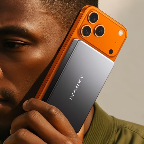 IVANKY 0.5" Power Bank 10000 mAh for iPhone 17 Air, Ultra Slim Fast Charging Wireless Portable Charger, Magnetic Battery Pack for 16/15/14/13/12 Pro Max, Airpods Pro 3, Apple Watch Series 11