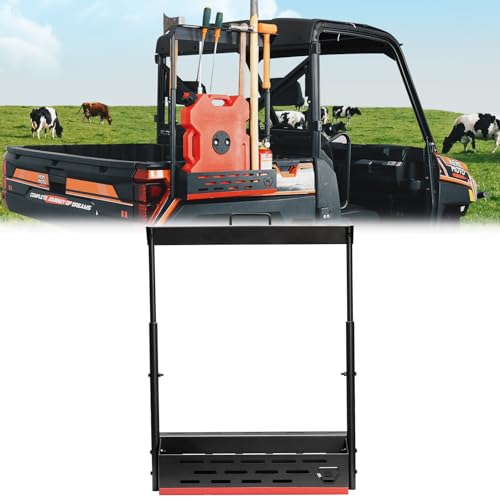 KEMIMOTO UTV Tool Rack Secure Various Tools Compatible with Polaris Ranger 1000/ XP 1000/ XP 900 2013-2025, Easy Installation Tool Carrier Support 133 lbs UTV Tool Holder Accessories Replace #2881533 - KEMIMOTO