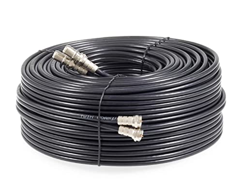 Câble coaxial satellite double blanc 10m pour déplacer votre décodeur Sky HD ou Freesat