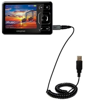 Creative Zen Coiled Data and Charge USB Cable with Special TipExchange