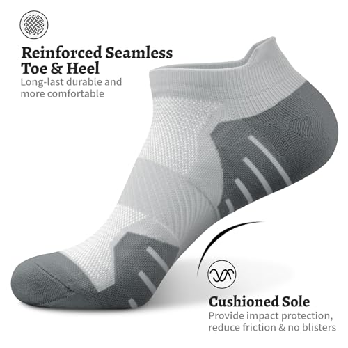 Image of 6 Pairs Compression Socks for Women Ankle Running Socks With Arch Support | Athletic Womens Socks with Heel Tab, Lightweight Cushioned & Breathable for Walking, Running, Workout, Travel, Everyday Wear